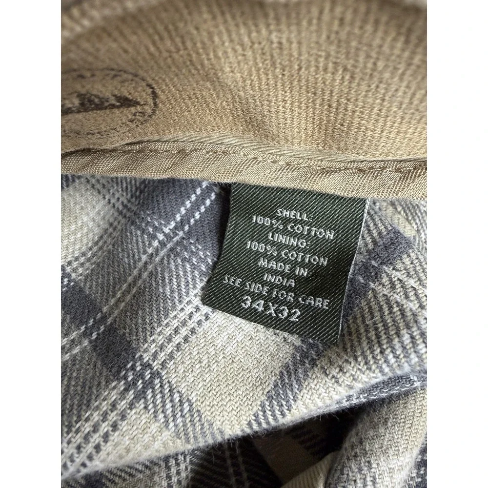 Eddie Bauer Legend Wash Flannel Lined Khaki Chino Pants Men's‎ 34x32 4886 - Picture 3 of 14